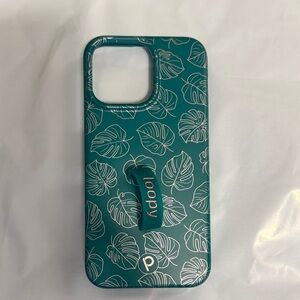 Loopy Case Green Leaf Pattern Phone Case IPhone 15 pro max